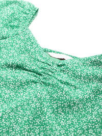 DressBerry Floral Print Puff Sleeve Top