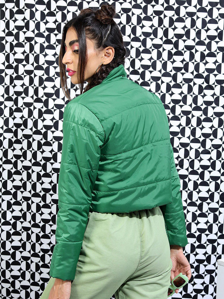 Tokyo Talkies Women Crop Bomber Jacket