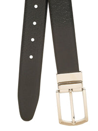 Teakwood Leathers Men Textured Leather Reversible Belt