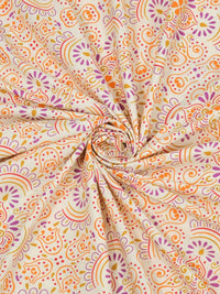 BOMBAY DYEING Epigram Yellow Floral Pure Cotton 120 TC Queen Bedsheet Set 2.24 m X 2.54 m