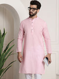 SOJANYA Berkolar Mandarin Lengan Panjang Kurta Lurus