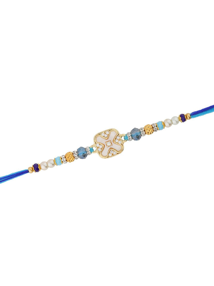 Rakhi Benang Manik Voylla Elegant Dengan Roli Chawal