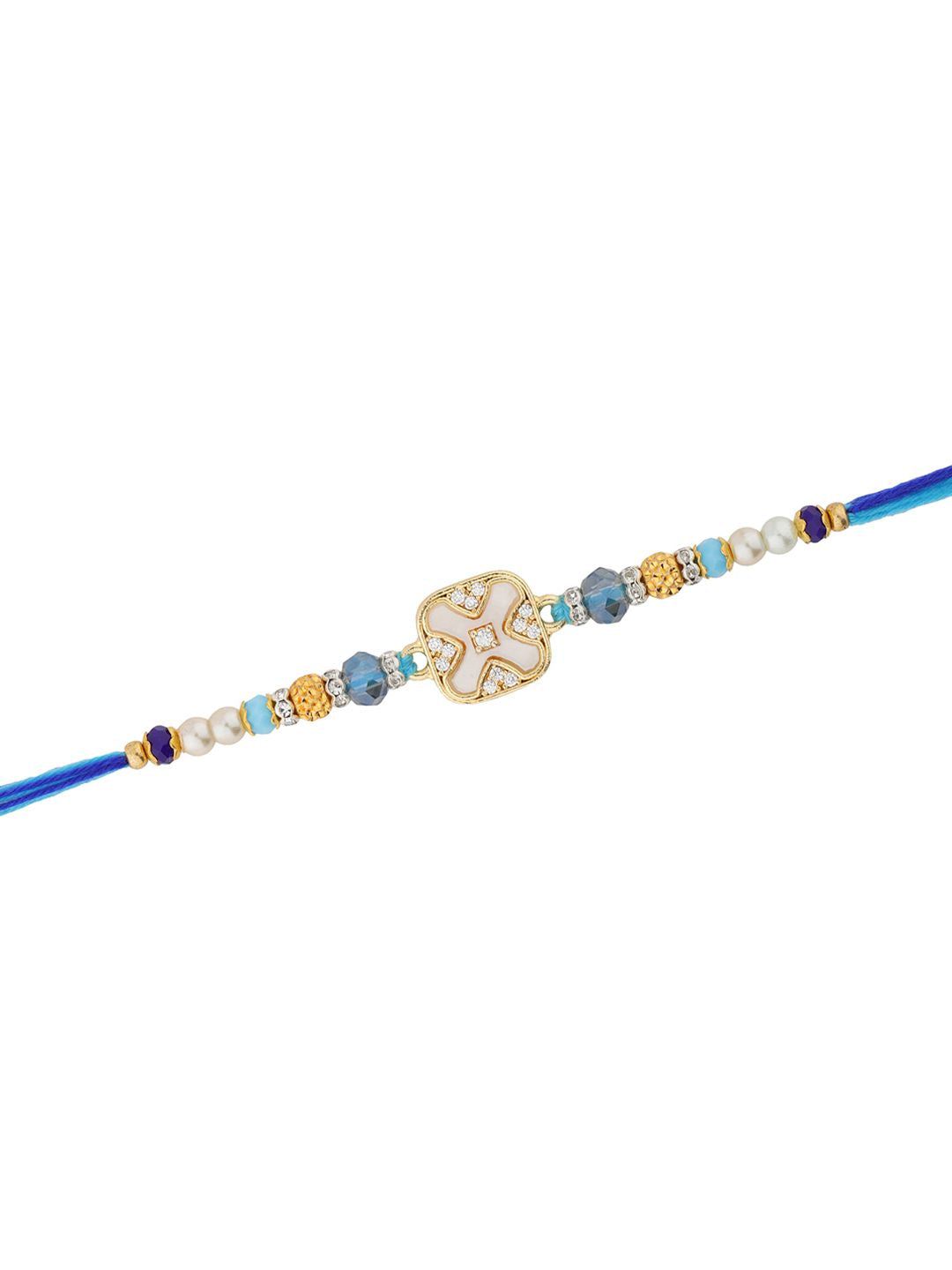 Rakhi Benang Manik Voylla Elegant Dengan Roli Chawal