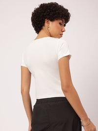 DressBerry Slanted Style Cut-Out Chic Crop Top