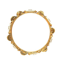 KARATCART Set Of 2 Gold-Plated Kundan Studded Bangles