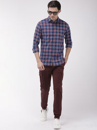 The Indian Garage Co Men Slim Fit Solid Cargos Joggers