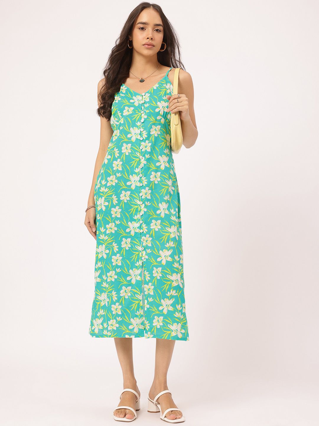 DressBerry Neon Nostalgia Bloomy Empire Touch Cotton Cambric Dress