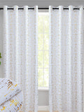 URBAN SPACE White & Gold-Toned Black Out Long Door Curtain