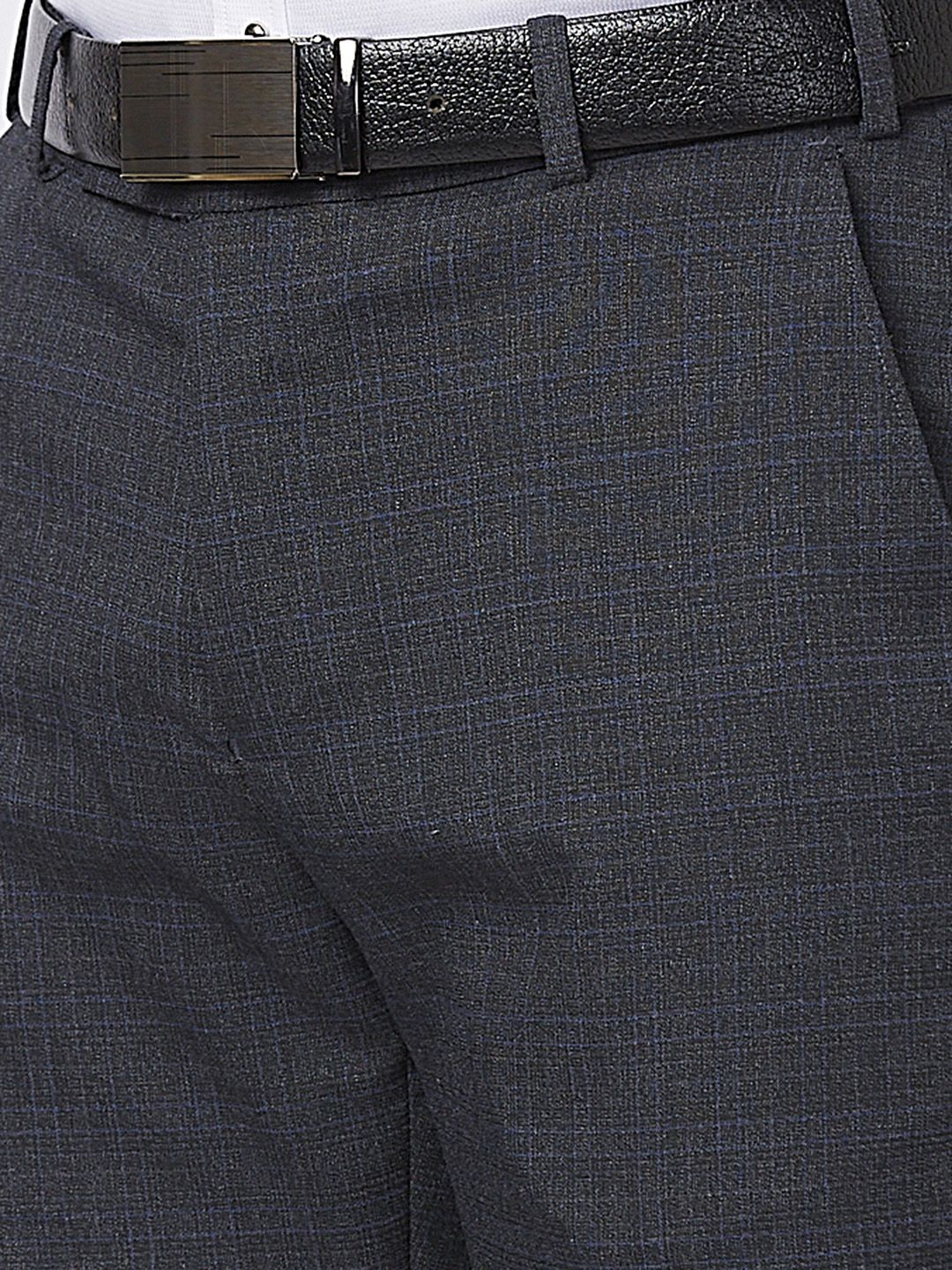 Park Avenue Men Checked Formal Trouser