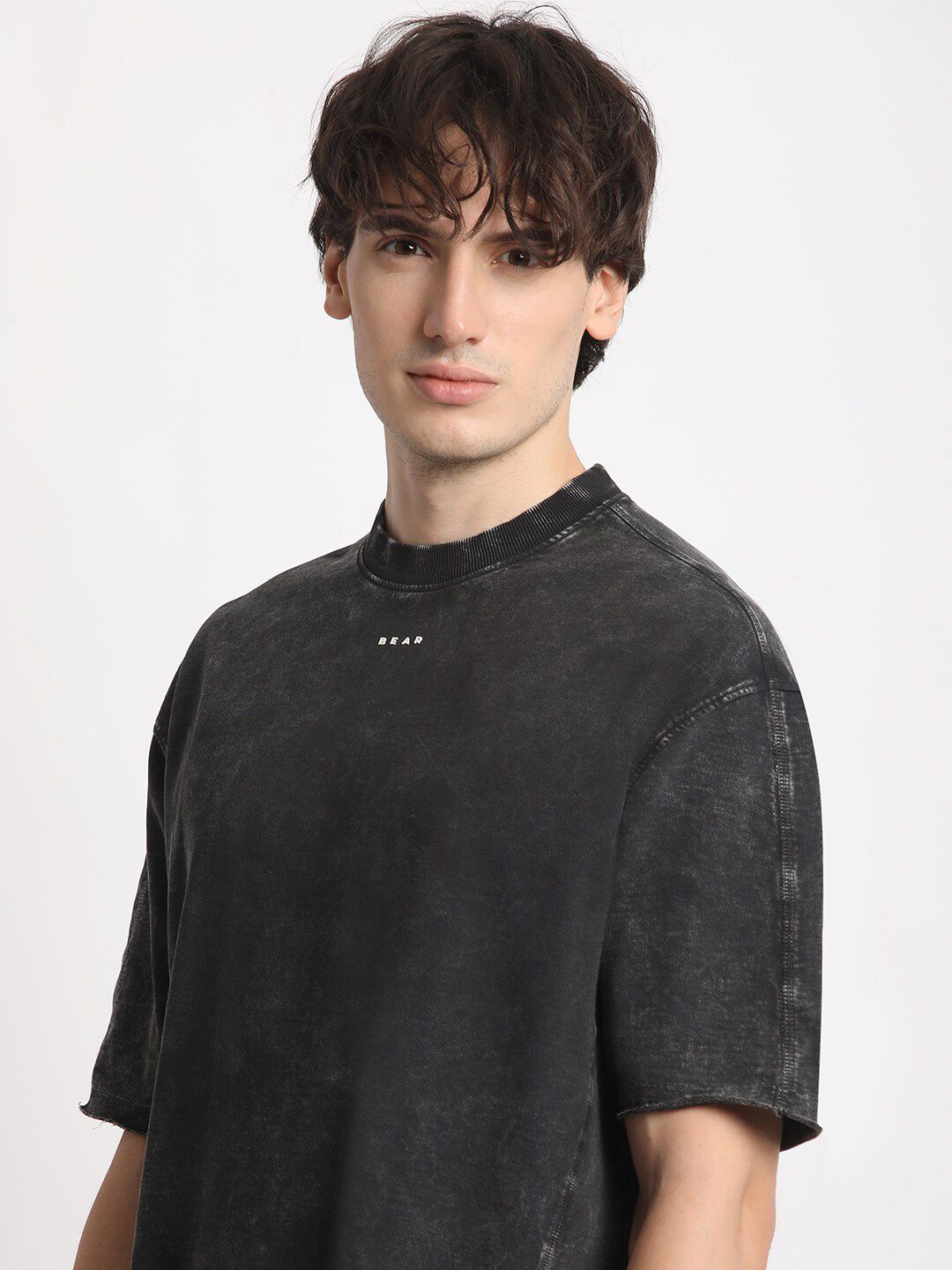 THE BEAR HOUSE Round Neck Cotton Oversized T-shirt