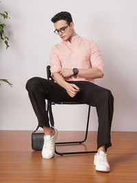 The Indian Garage Co Pure Cotton Band Collar Casual Shirt