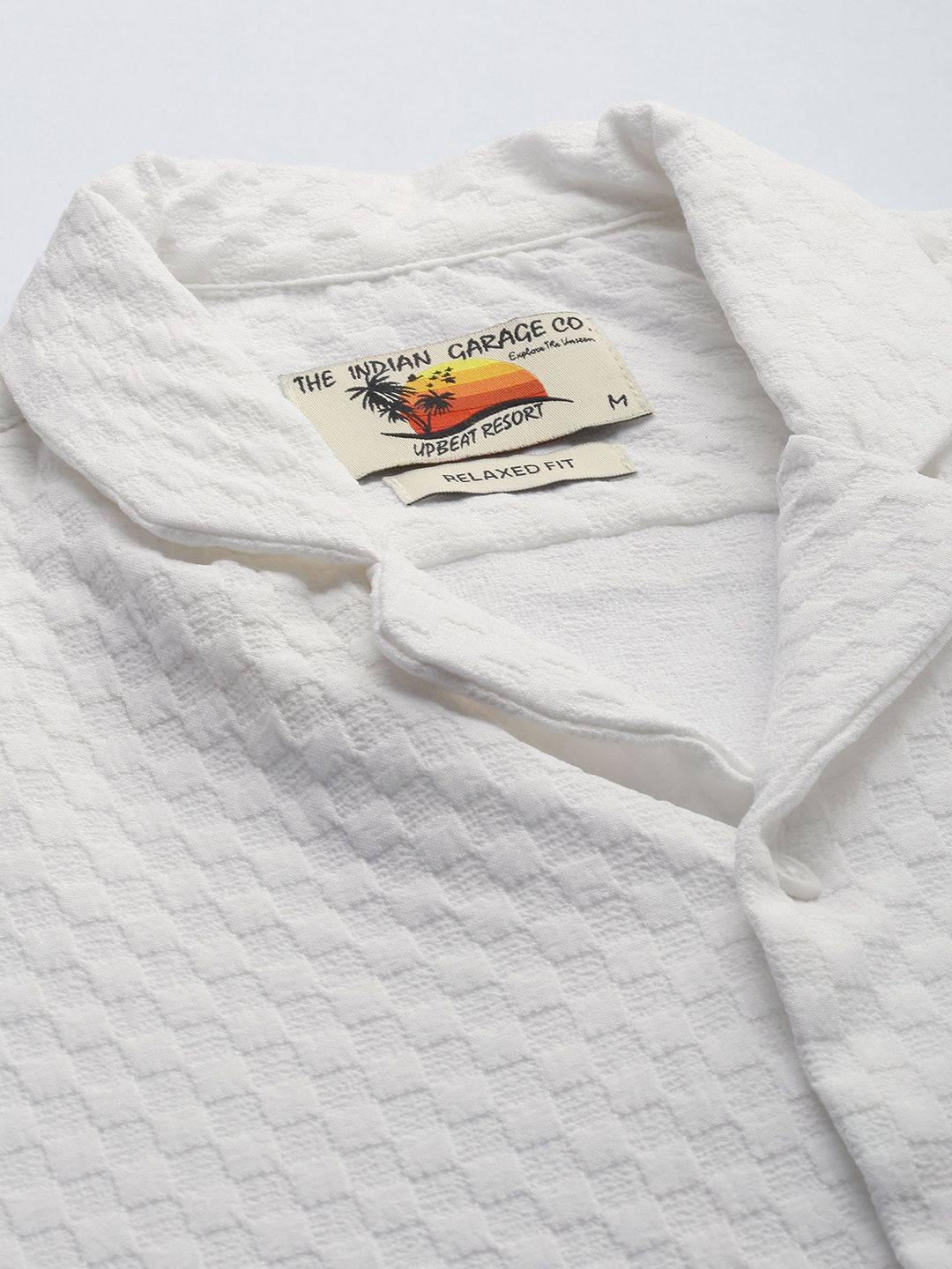 The Indian Garage Co Self Design Opaque Relaxed Fit Casual Shirt