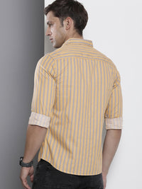 The Indian Garage Co Men Slim Fit Multi Stripes Opaque Casual Shirt