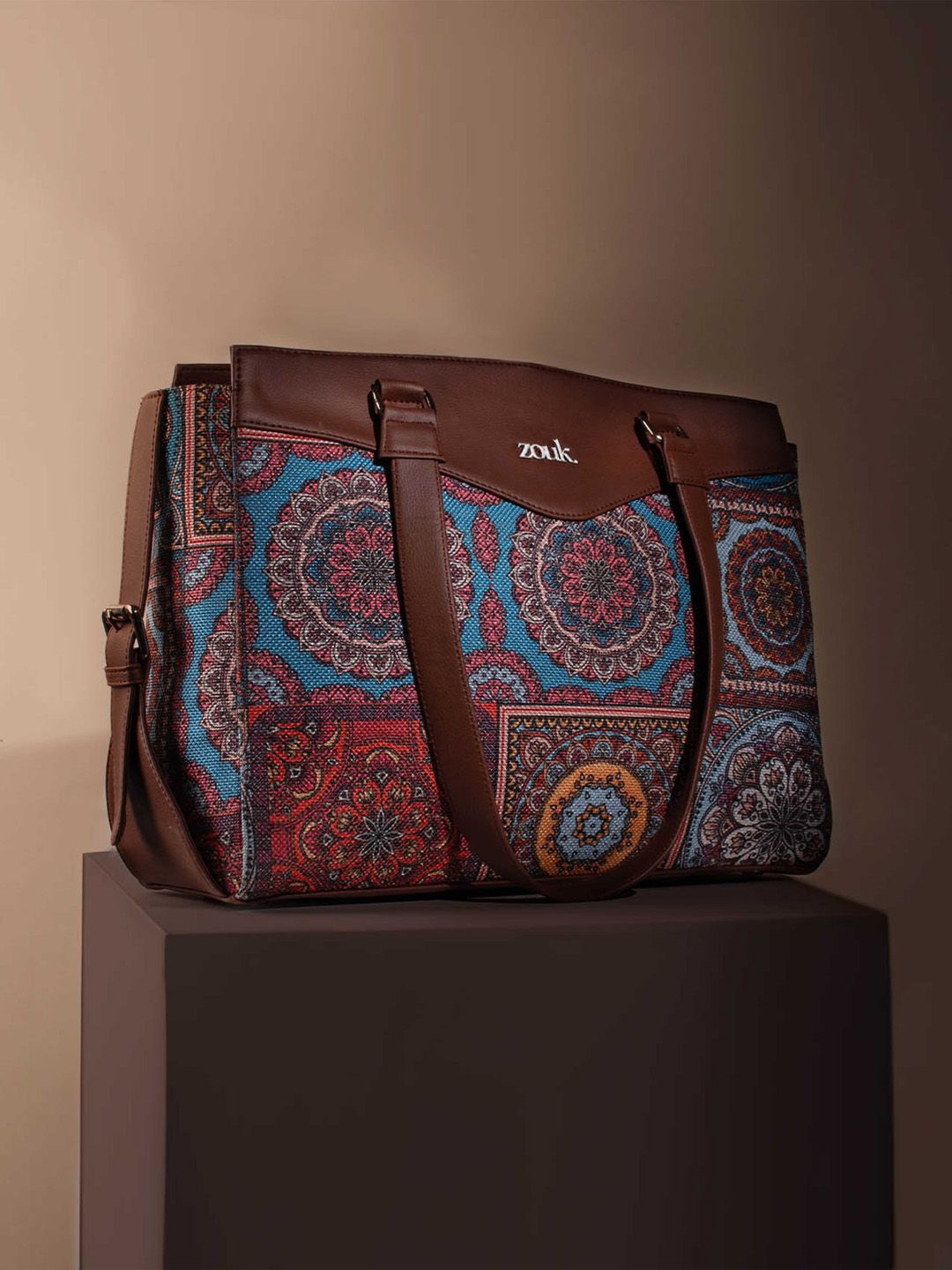 ZOUK Mandala Ethnic Motifs Printed Shopper Handheld Bag