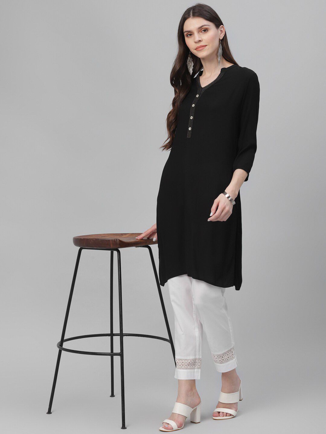 Libas Women White Trousers