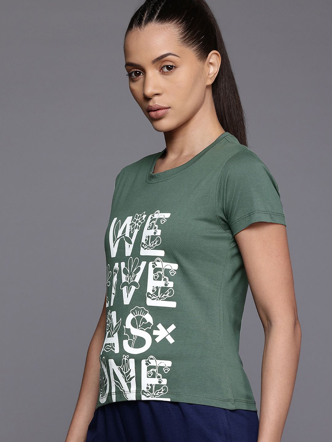 HRX by Hrithik Roshan Typography Printed Pure Cotton T-shirt
