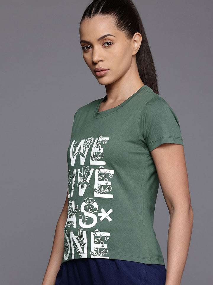 HRX by Hrithik Roshan Typography Printed Pure Cotton T-shirt