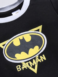 Moms Love Infant Boys Printed Pure Cotton Batman Clothing Set