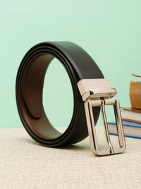 Teakwood Leathers Men Textured Leather Reversible Belt