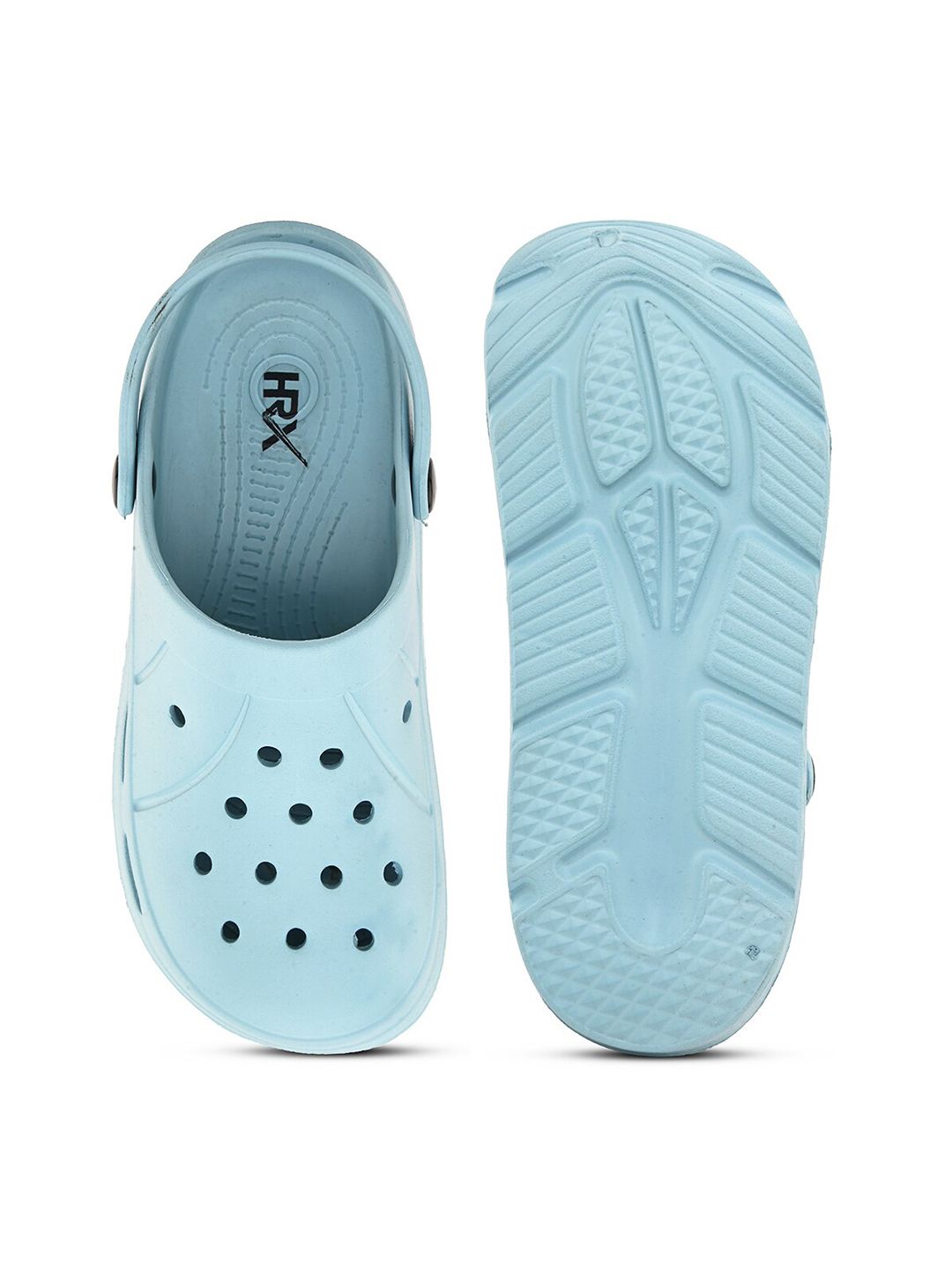 HRX by Hrithik Roshan Women Blue Self Design Clogs