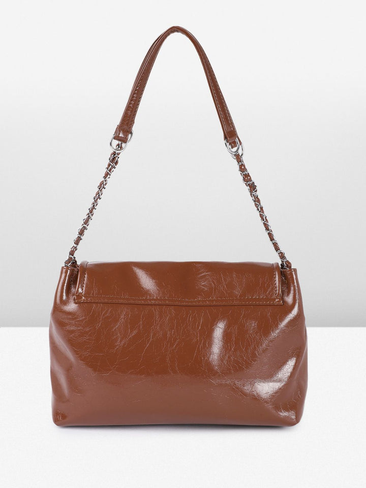 DressBerry Structured Shoulder Bag with Bow Detail