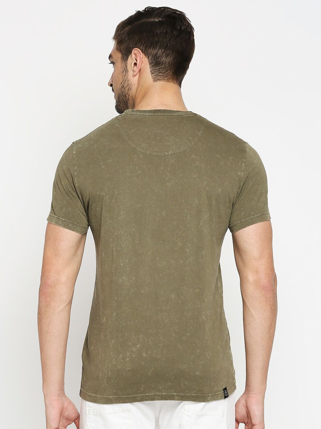 Being Human Men Olive Green Printed T-shirt