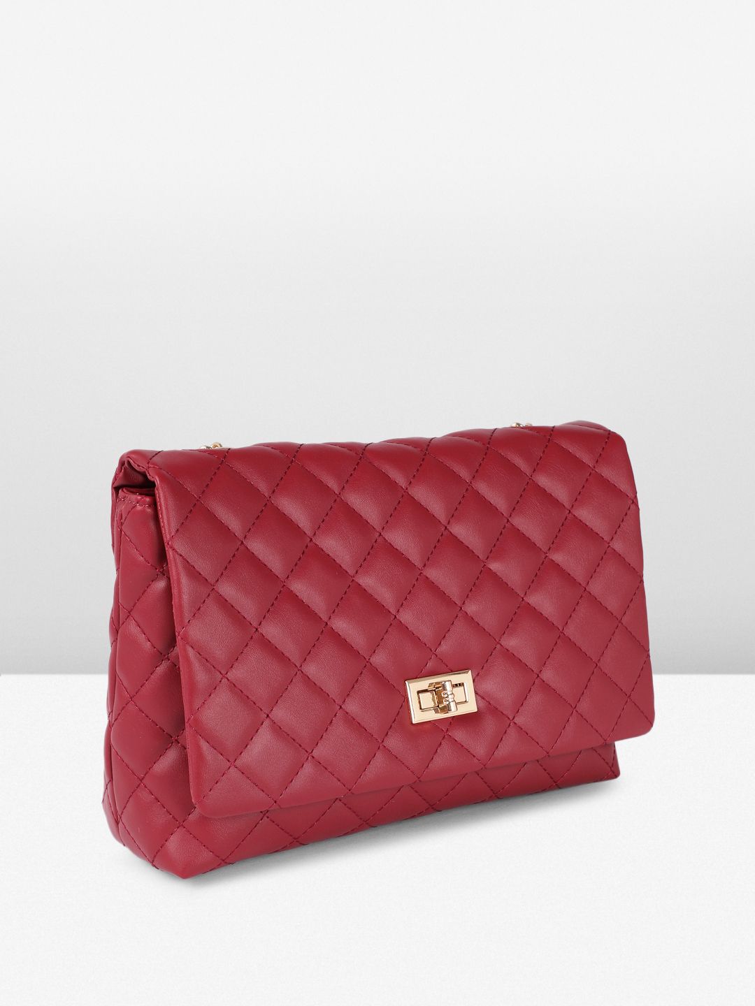 DressBerry Quilted Shoulder Bag with Chain Strap