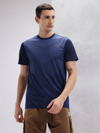 HRX by Hrithik Roshan Men Striped Rapid Dry Training T-shirt