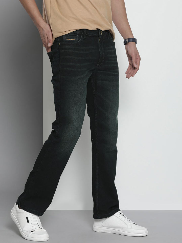 The Indian Garage Co Men Bootcut Light Fade Stretchable Jeans
