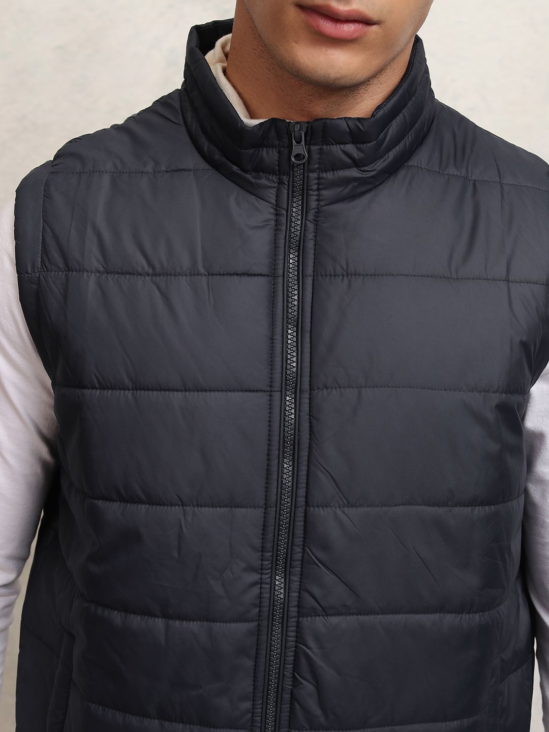 HIGHLANDER Men Navy Classic Quilted Puffer Jacket