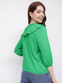 DressBerry Regencycore Ruffles Lace Inserts Top