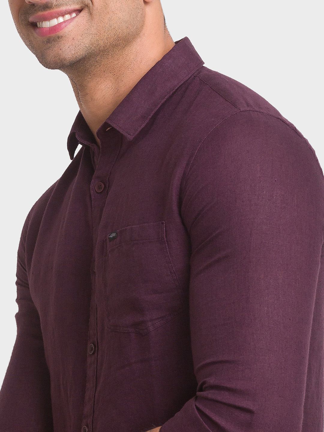 SPYKAR Linen Solid Slim Fit Casual Shirt
