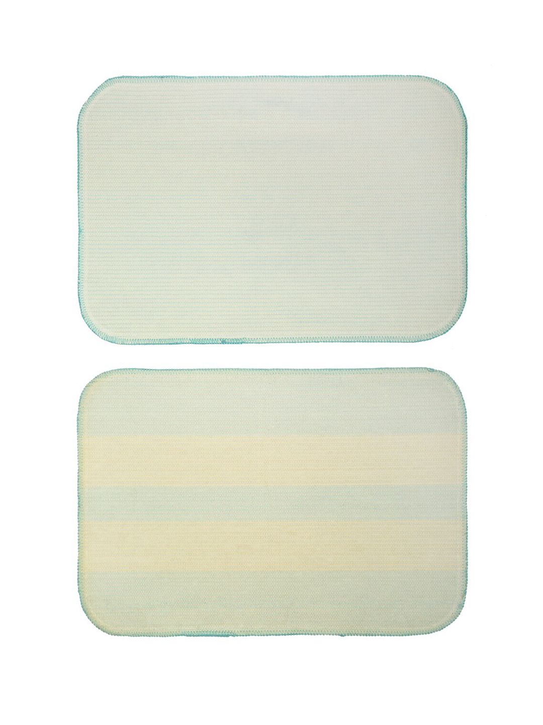 HOSTA HOMES Pack of 2 Multicoloured Microfibre Antiskid Door Mat
