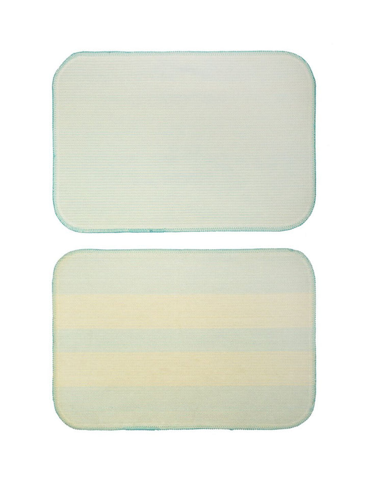 HOSTA HOMES Pack of 2 Multicoloured Microfibre Antiskid Door Mat