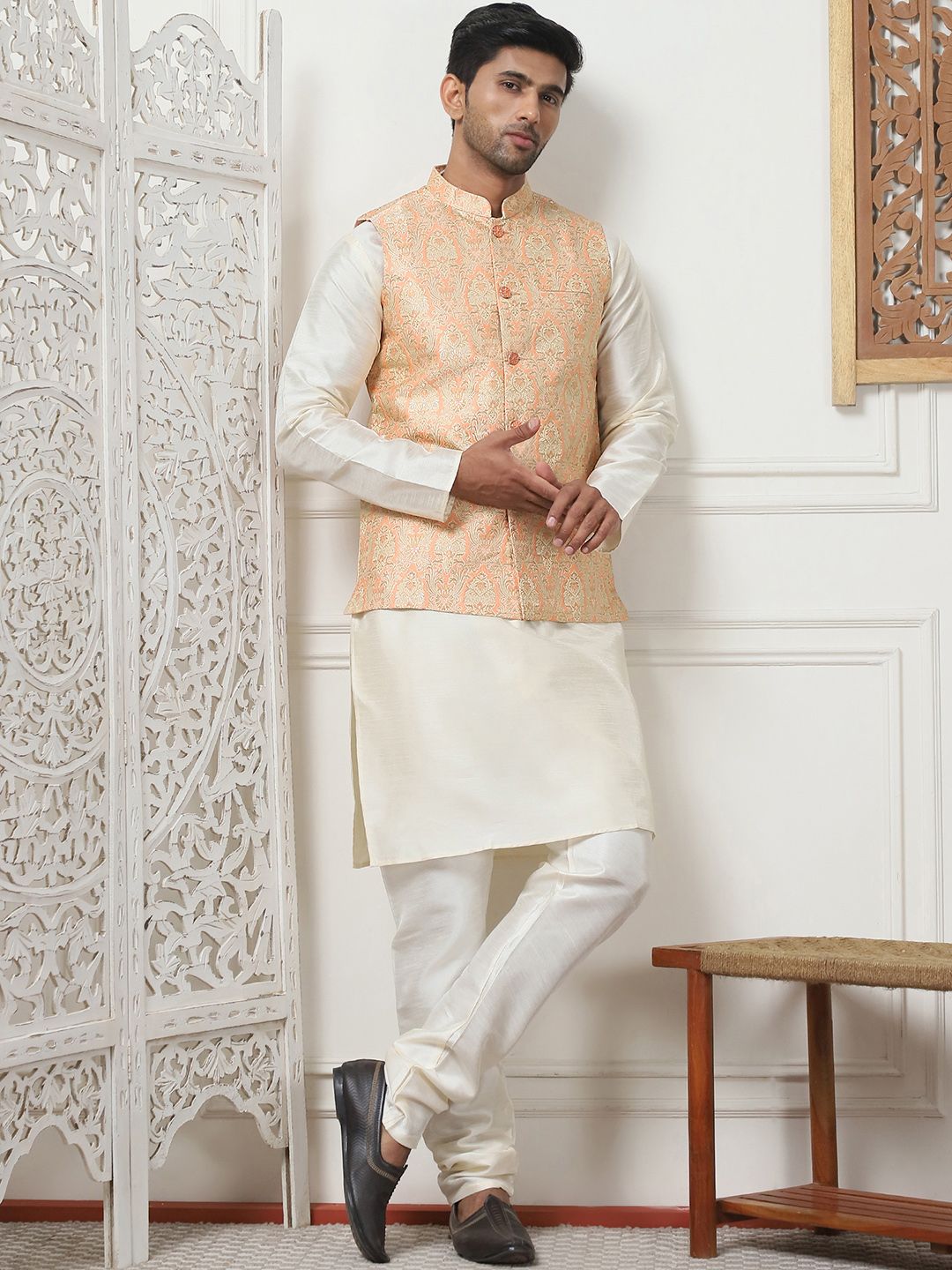 Anouk Woven Design Nehru Jackets