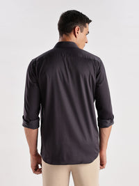 Baju Kasual Satin Pejal ADRO Lelaki Slim Fit