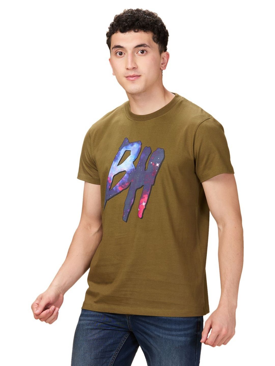 Being Human Men Typography Printed Round Neck Cotton T-shirt