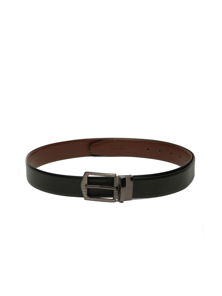 Teakwood Leathers Men Textured Leather Reversible Formal Belt