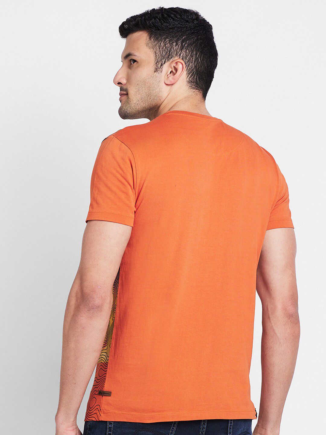 Being Human Abstract Printed Round Neck T-shirt