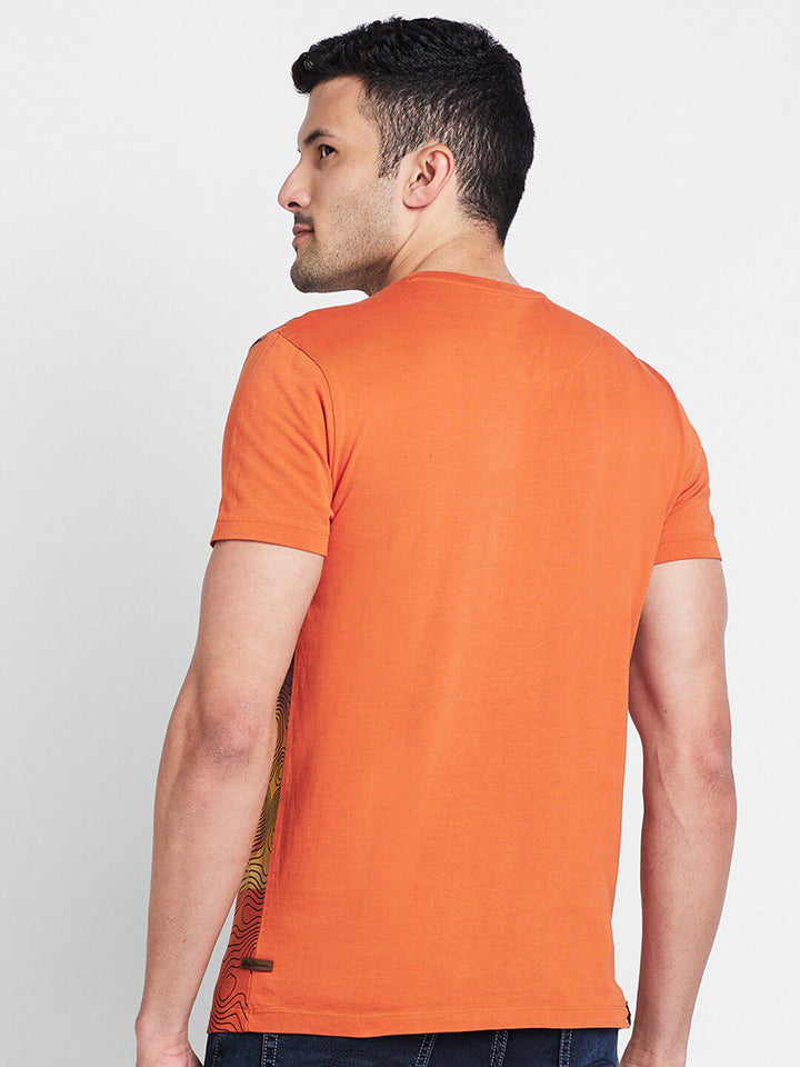 Being Human Abstract Printed Round Neck T-shirt