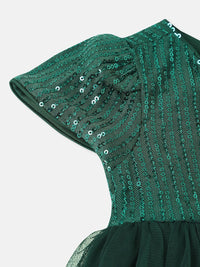 Nauti Nati Girls Sequin Party Dress with Sling Bag