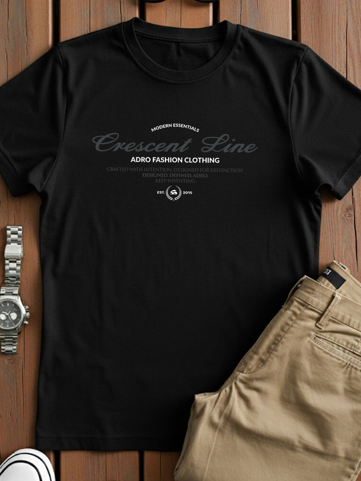 ADRO Typography Printed Short Sleeves Cotton Regular Fit T-shirt