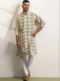 Anouk Men Floral Printed Regular Kurta with Trousers