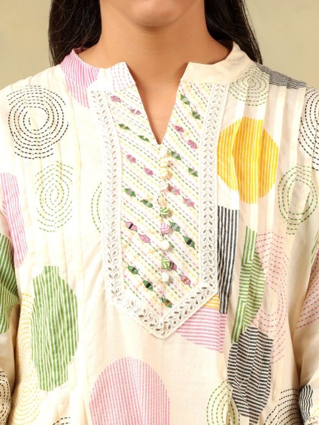 Mamicha Women Printed Pure Cotton Kurta with Trousers & With Dupatta