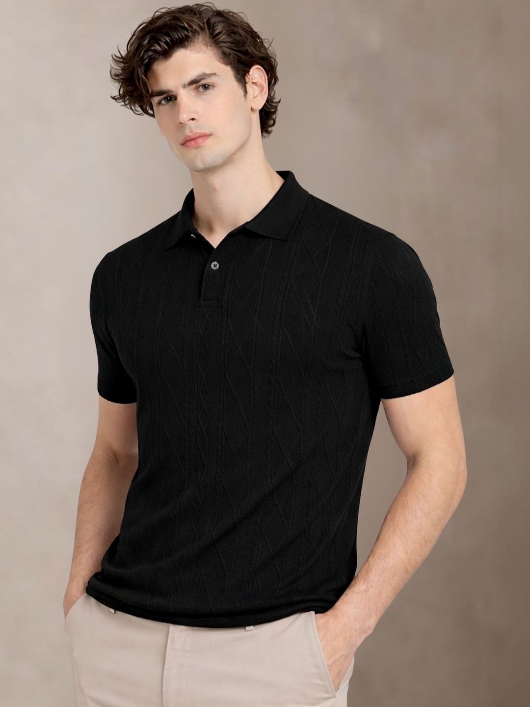 Baju-T Kolar Polo ADRO Lelaki