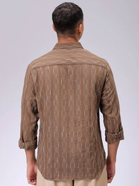The Indian Garage Co Men Slim Fit Multi Stripes Opaque Striped Casual Shirt