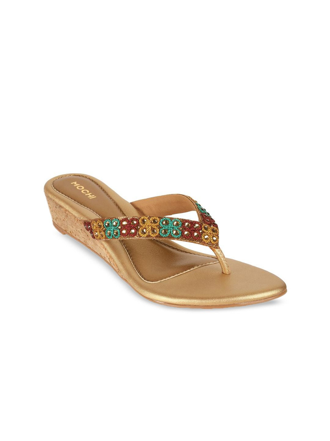 Mochi Women Embellished Wedge Heel Sandals