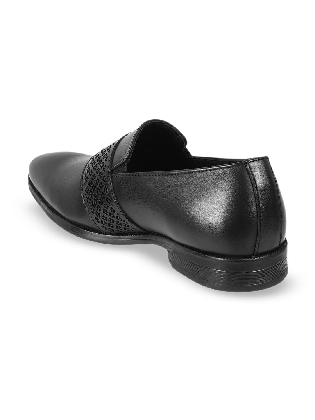 Metro Men Textured Leather Slip-On Shoes Formal Shoes