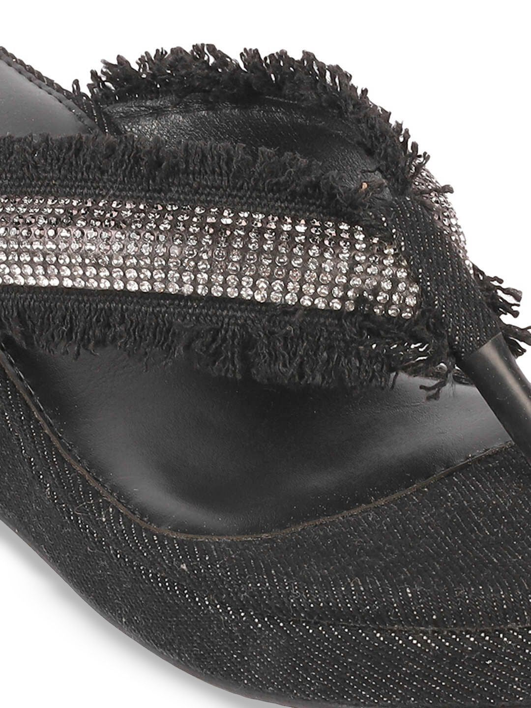 Mochi Embellished Platform Mules