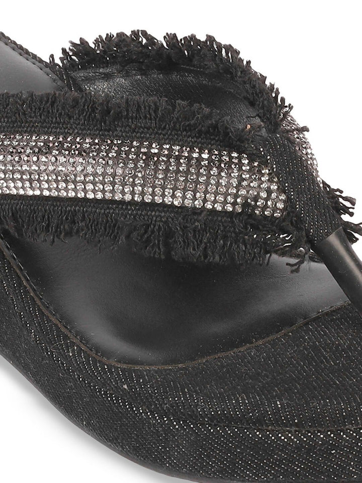 Mochi Embellished Platform Mules